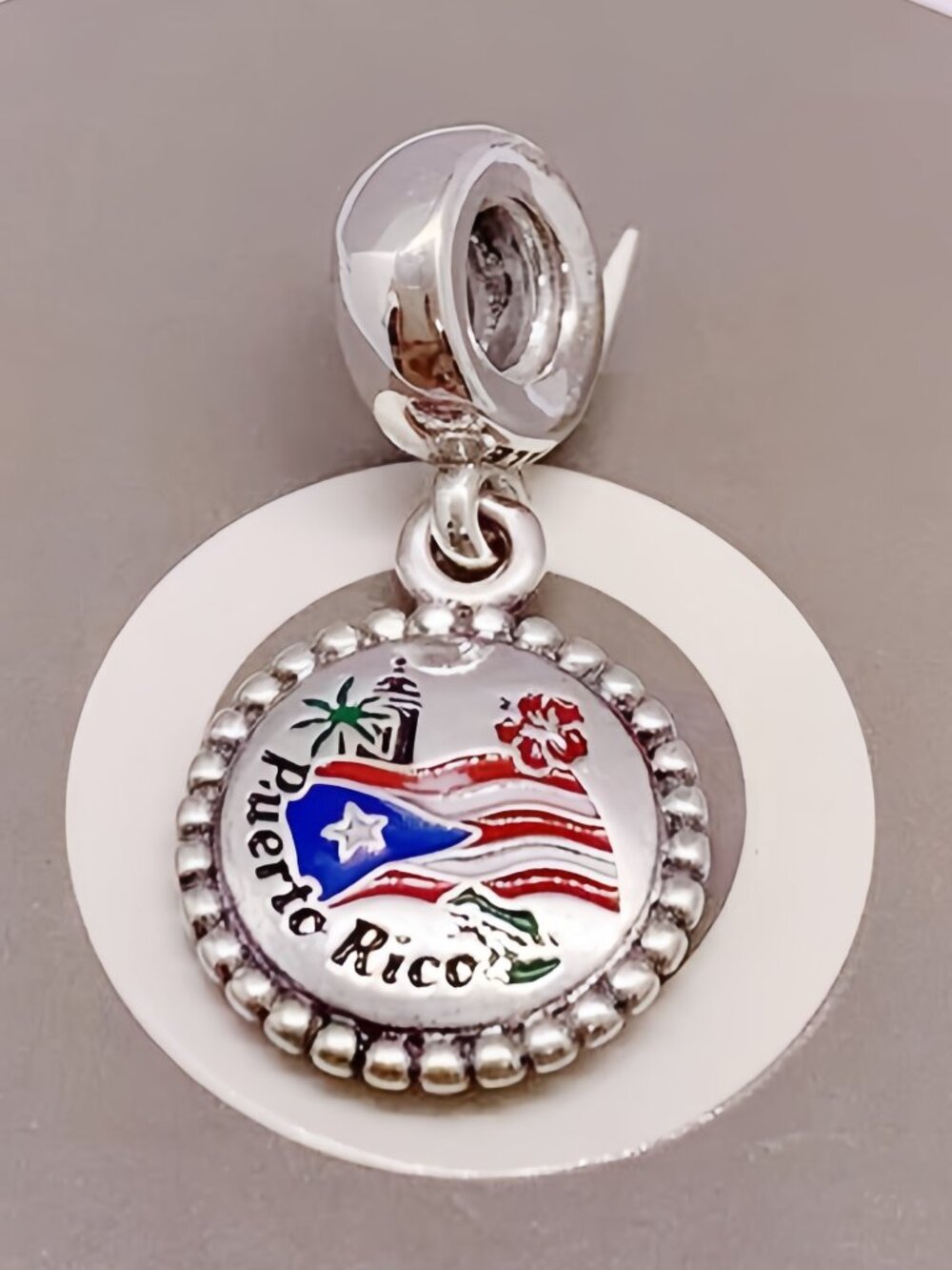 Pandora Special Puerto Rico Country Exclusive Dangle Charm S925 Sterling Silver